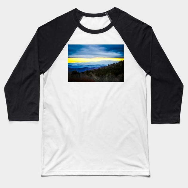 Winter Sunset Baseball T-Shirt by Isla Creek Casuals